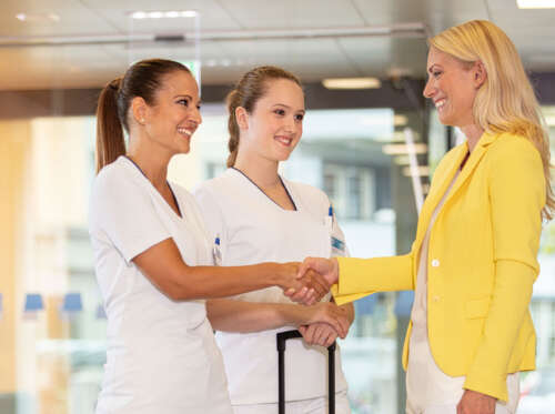 Empfang Haendeschuetteln