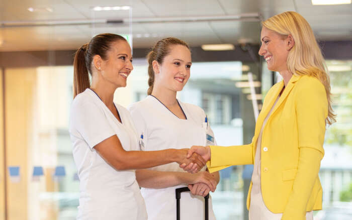 Empfang Haendeschuetteln