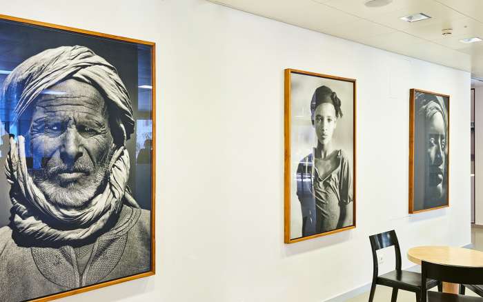 Fotografien im Eingang